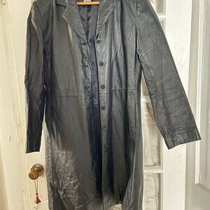 Vintage 90’s Y2K Clio Women's Black Leather Jacket - Buffy Vibes